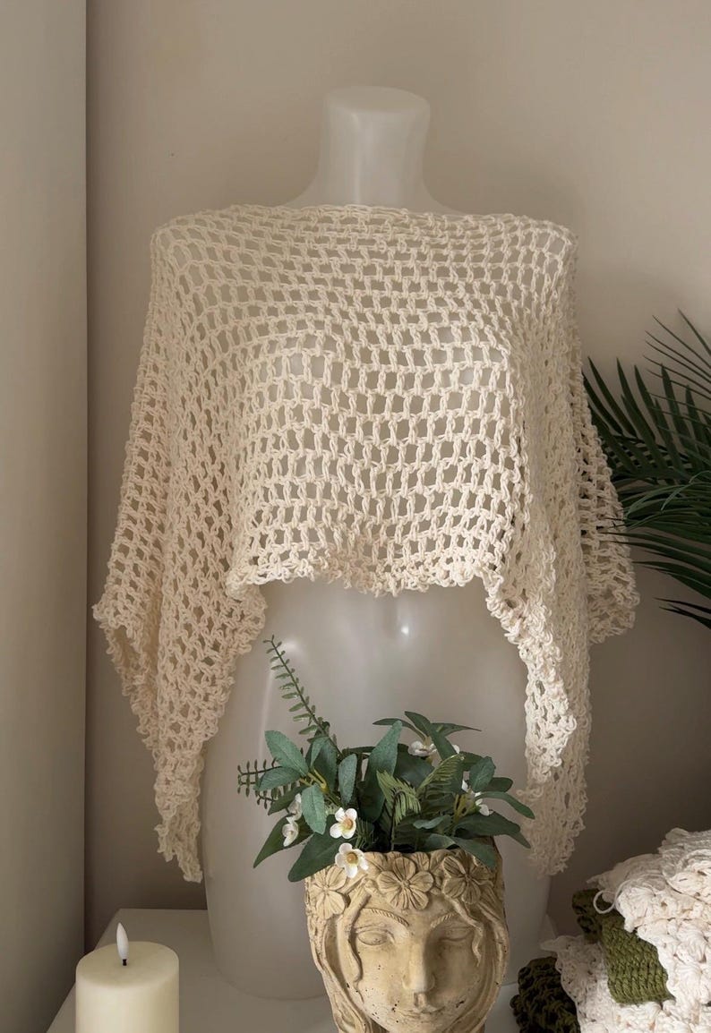 Rosethra Poncho Pattern Crochet Top