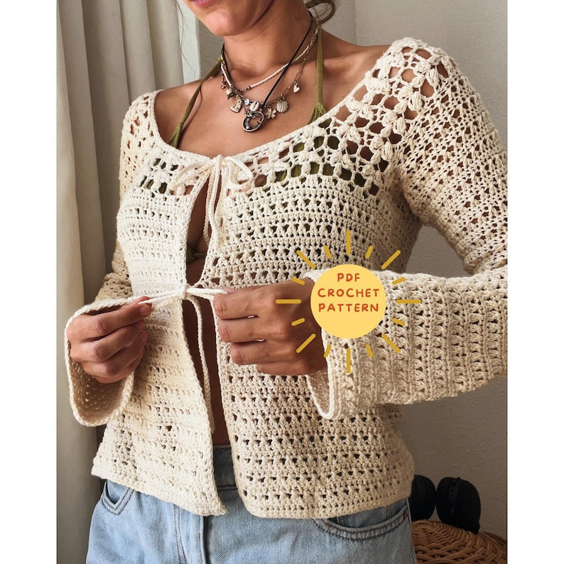 Poulva cardigan crochet pattern