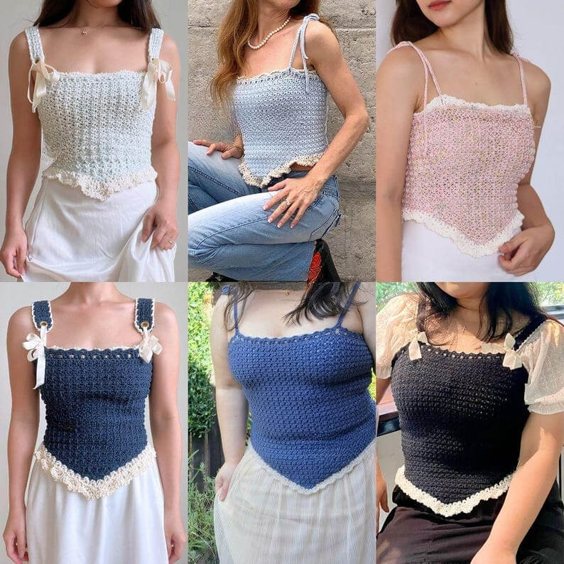 Elyssia 3-in-1 (top, dress, furbaby)  PDF Crochet Patterns