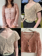 Lermia cardigan top Crochet Pattern