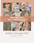 Bundle 12 vest crochet patterns : Digital download only English