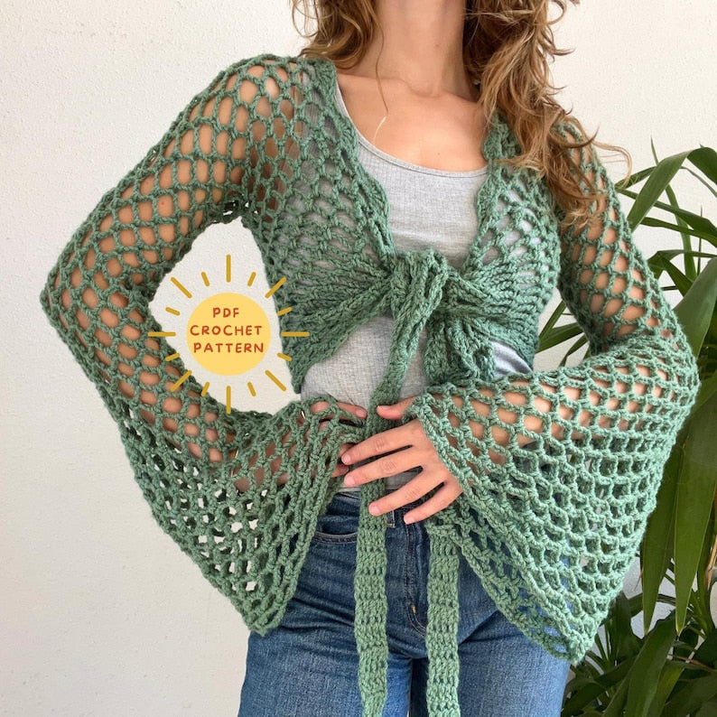 Saly Wrap Top crochet pattern