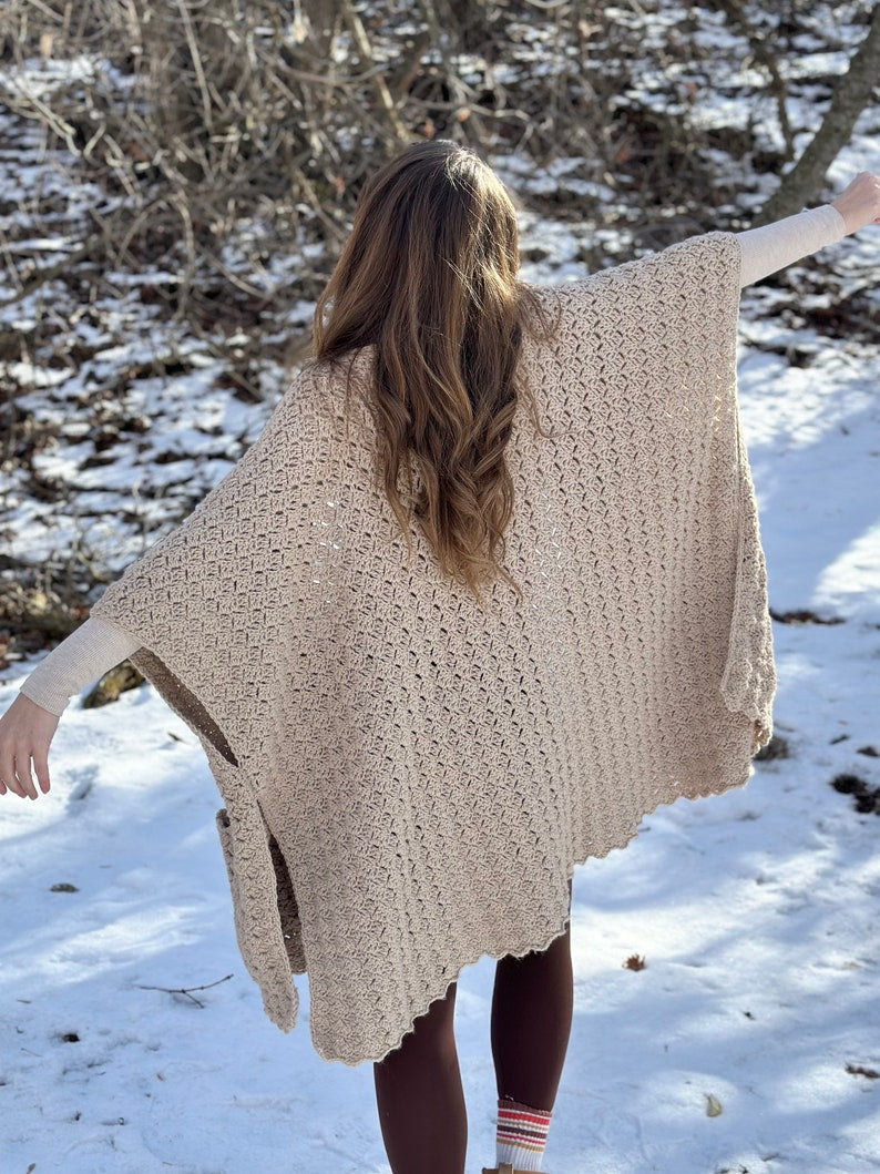 waves style Wrap crochet pattern