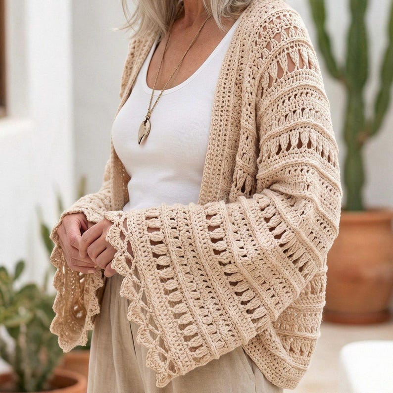 Elema cardigan crochet pattern