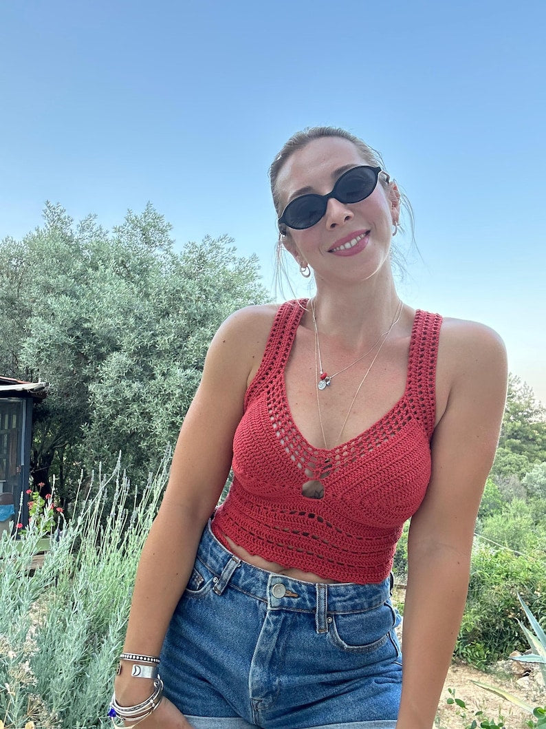 Festival Crochet Halter Top Pattern PDF