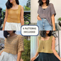 Bundle 4 Crochet Summer Top Pattern | Easy Crochet Tops & Tank Patterns