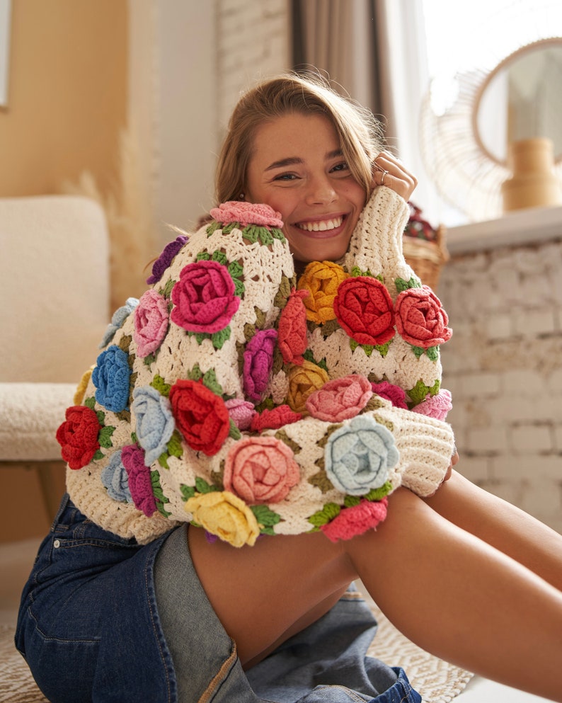 Rose sweater garden pattern