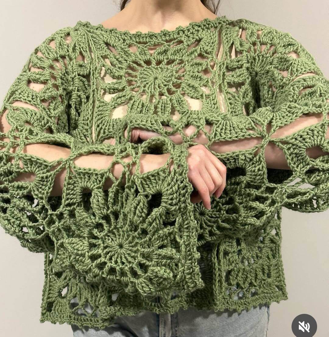 Crochet Gerbera Daisy Top Tutorial pattern