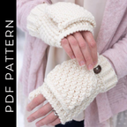 Lomi fingerless mittens Mittens Cozy Crochet Pattern