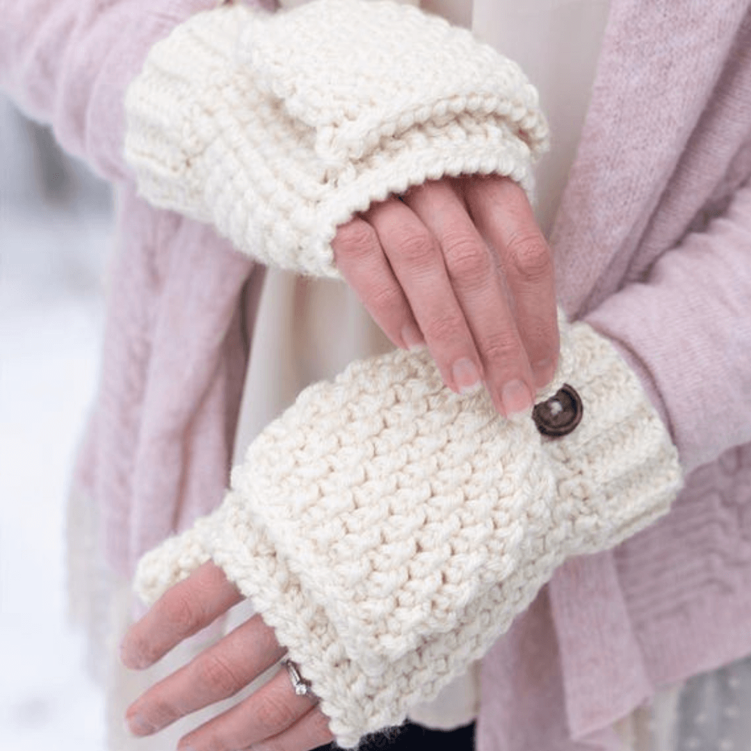 Lomi fingerless mittens Mittens Cozy Crochet Pattern