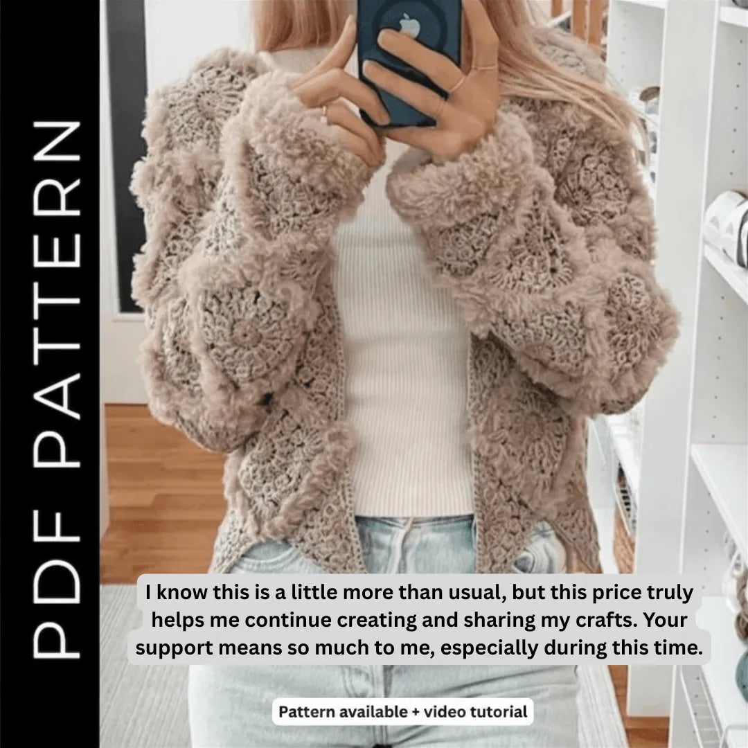 krestova cardigan crochet pattern + video tutorial