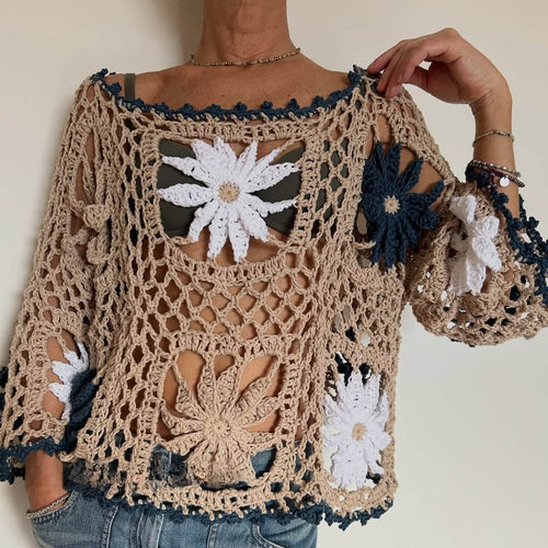 Almara Bloom Pullover crochet pattern