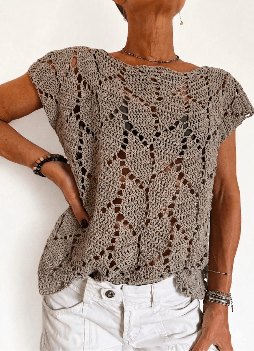 Alora Crochet sweater top Pattern + Videos.