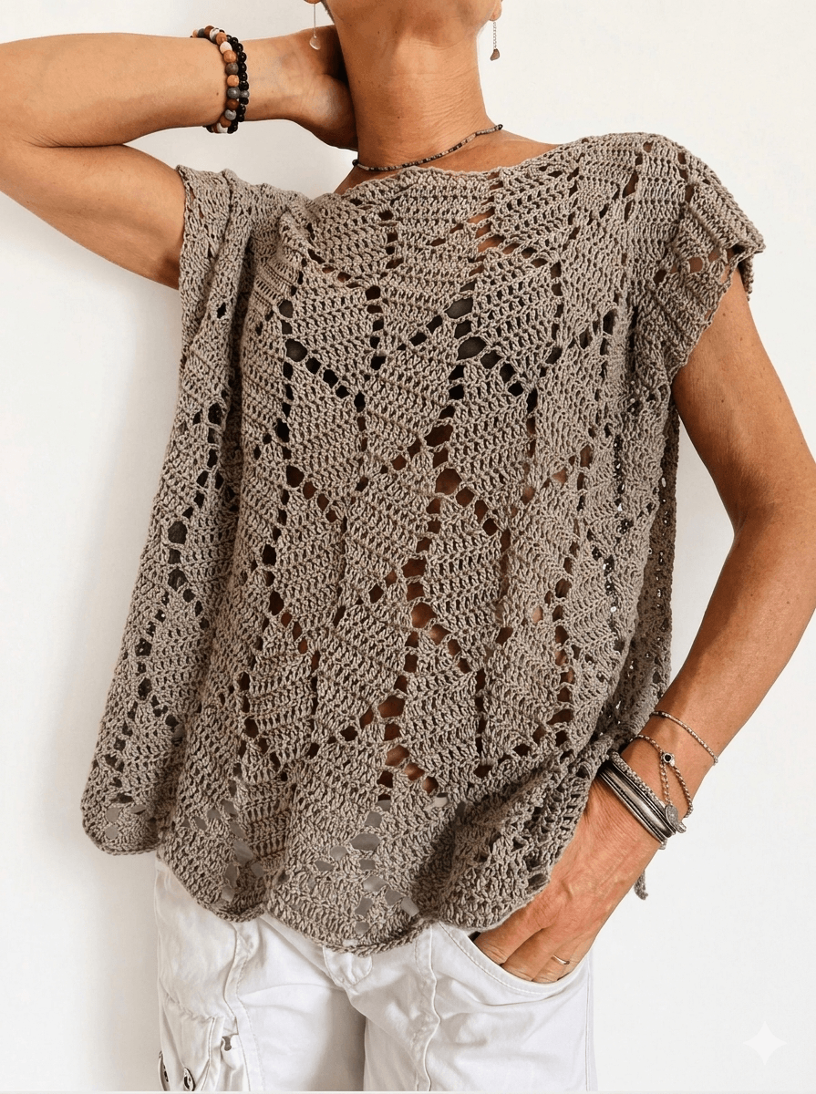 Alora Crochet sweater top Pattern + Videos.