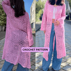Long caly cardigan crochet pattern