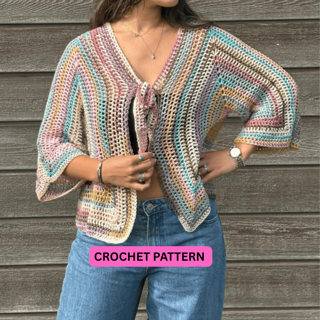 Olery Hexagon Cardigan crochet pattern