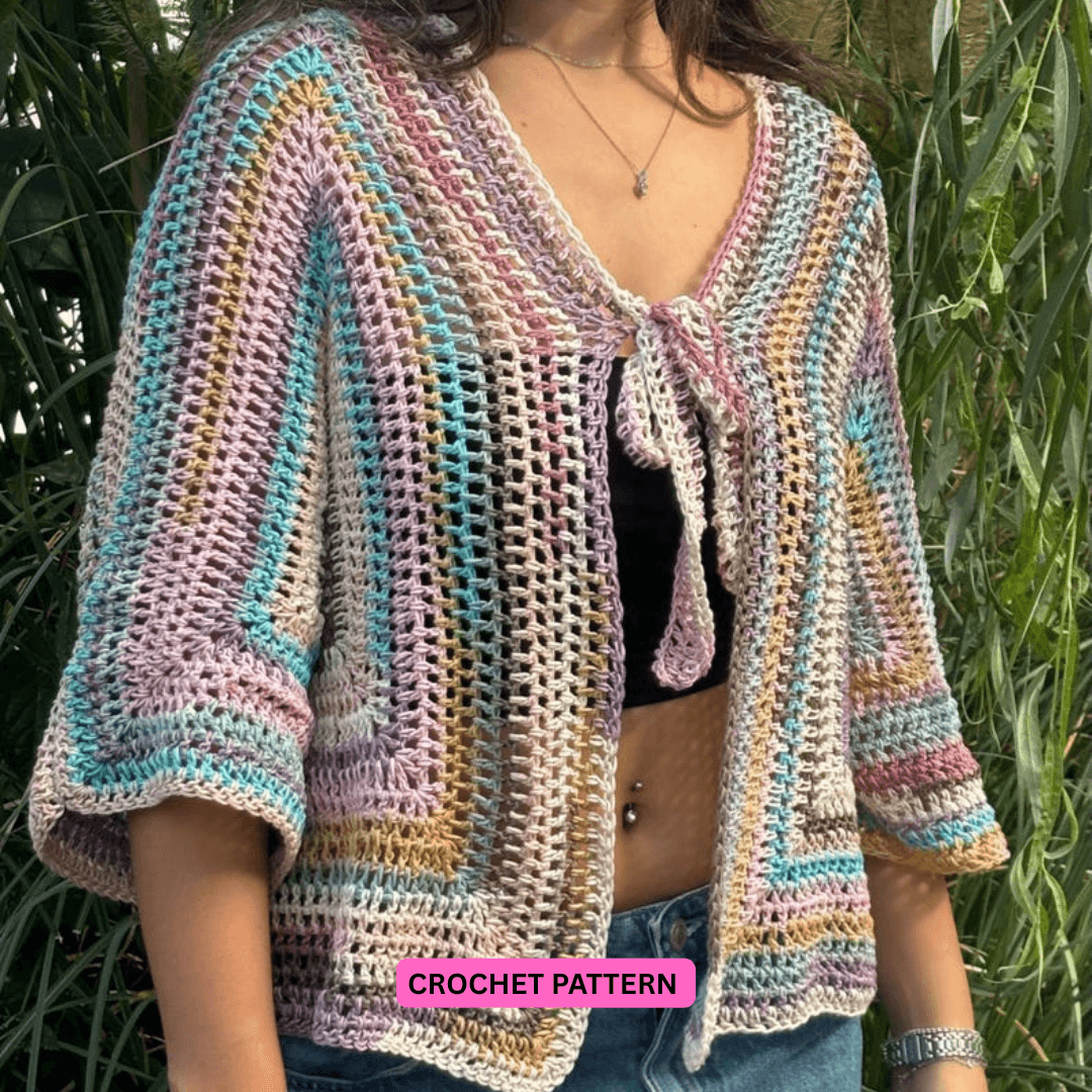 Olery Hexagon Cardigan crochet pattern