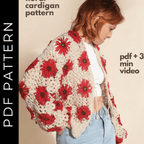 Evessia Granny Square Sweater crochet pattern - video tutorial