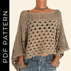 Ruchy sweater crochet pattern with video