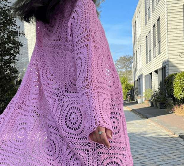 Long caly cardigan crochet pattern