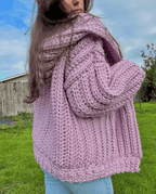 Lavender Hug cardigan crochet pattern