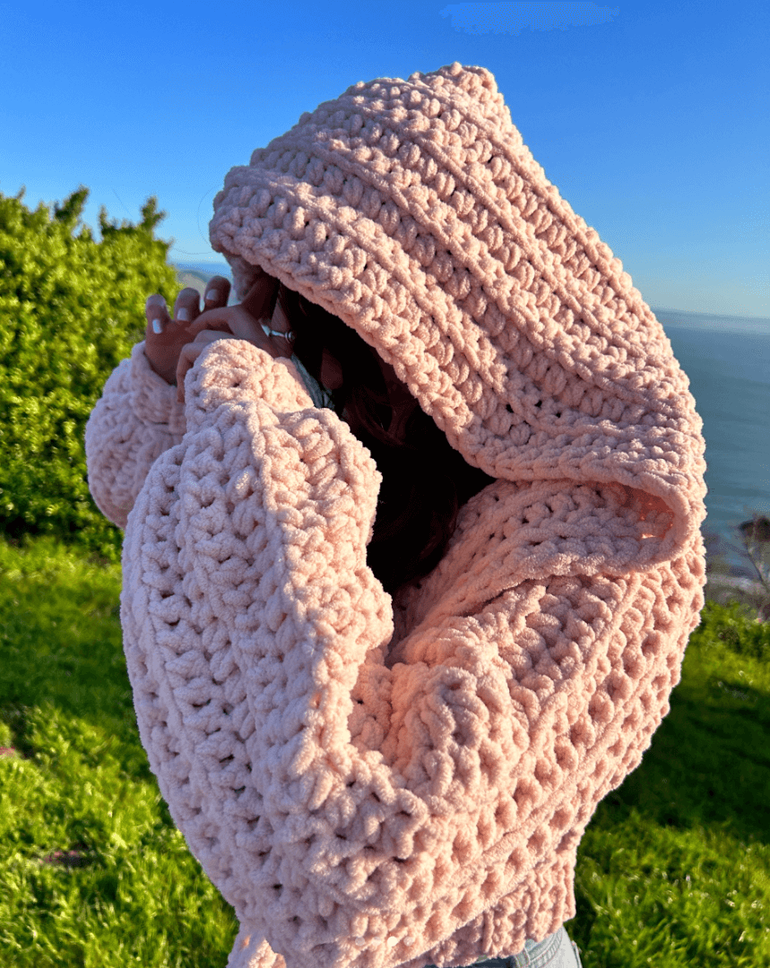 Lavender Hug cardigan crochet pattern