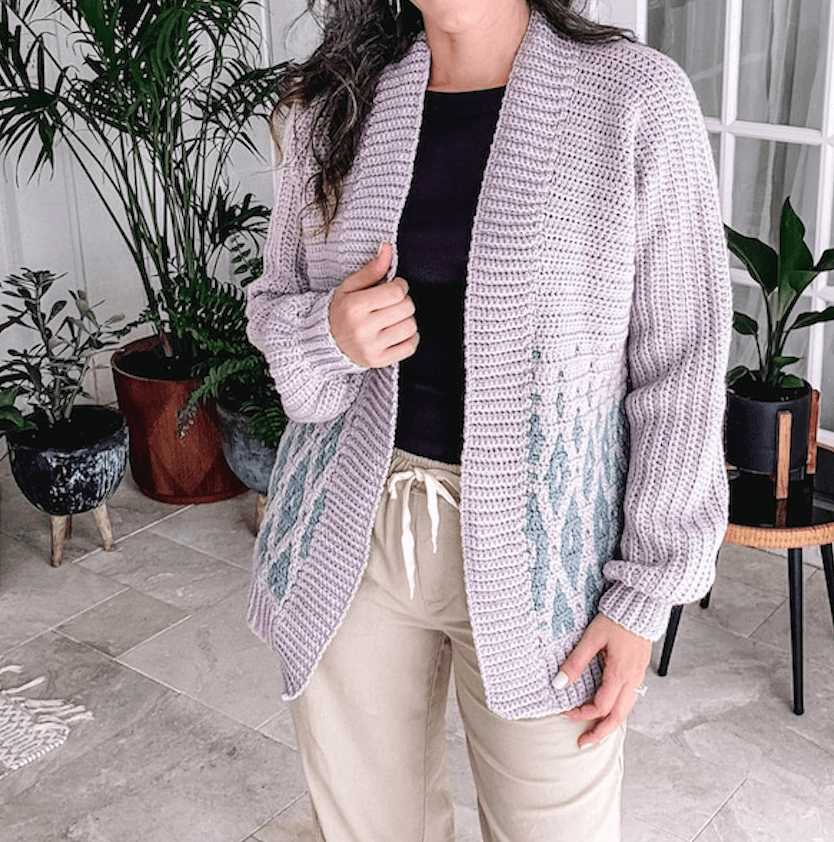 Flowline Cardigan crochet pattern