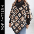Ganshy Square Poncho crochet pattern - video assistance
