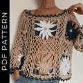 Almara Bloom Pullover crochet pattern