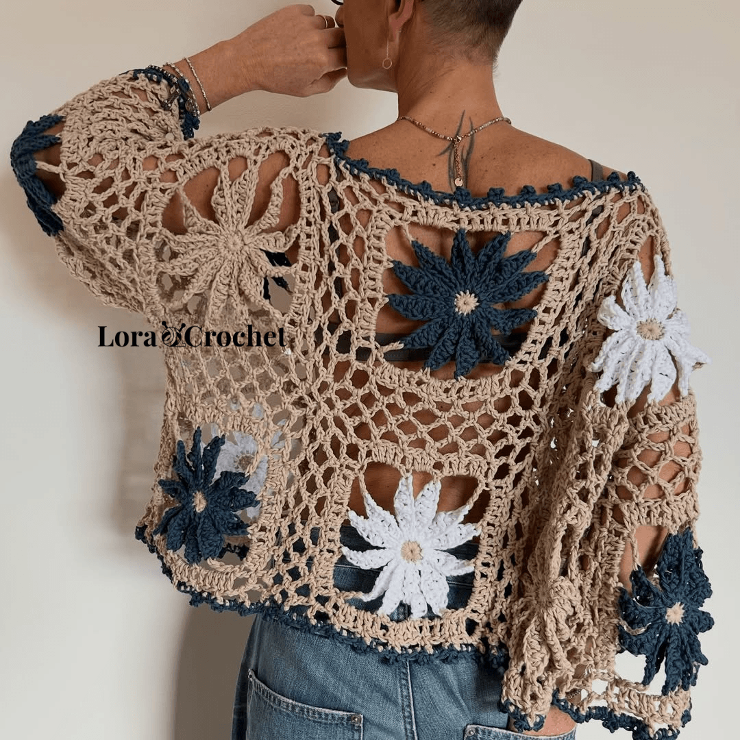 Almara Bloom Pullover crochet pattern